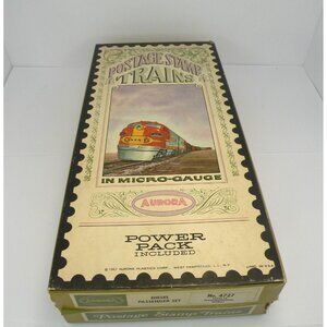 Postage Stamp Trains Santa Fe Diesel Passenger Set Micro-Gauge Aurora 4727 1967